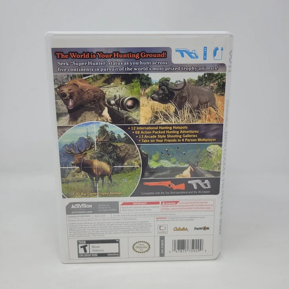 Cabela's Big Game Hunter 2010 for Nintendo Wii Complete‎